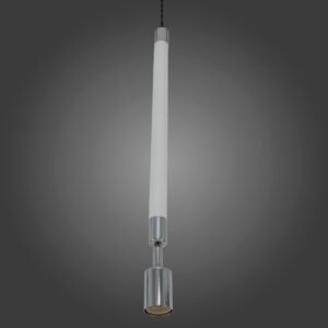 LAMP COLG BASTON SILVER/BLANCO E27