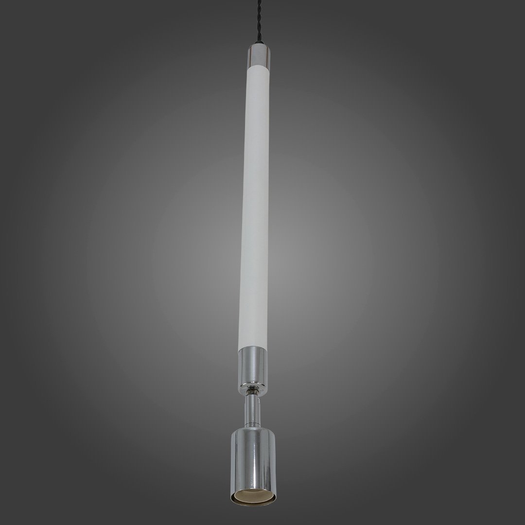 LAMP COLG BASTON SILVER/BLANCO E27