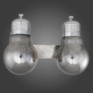 LAMP PARED 6W WW 2 BULBOS SILVER C/CASCA